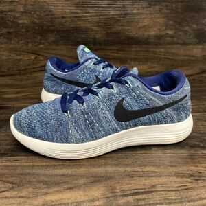 Nike Lunarepic FlyKnit Colorful Blue Lace-Up Sneakers Women's Sz US 6 843765-501